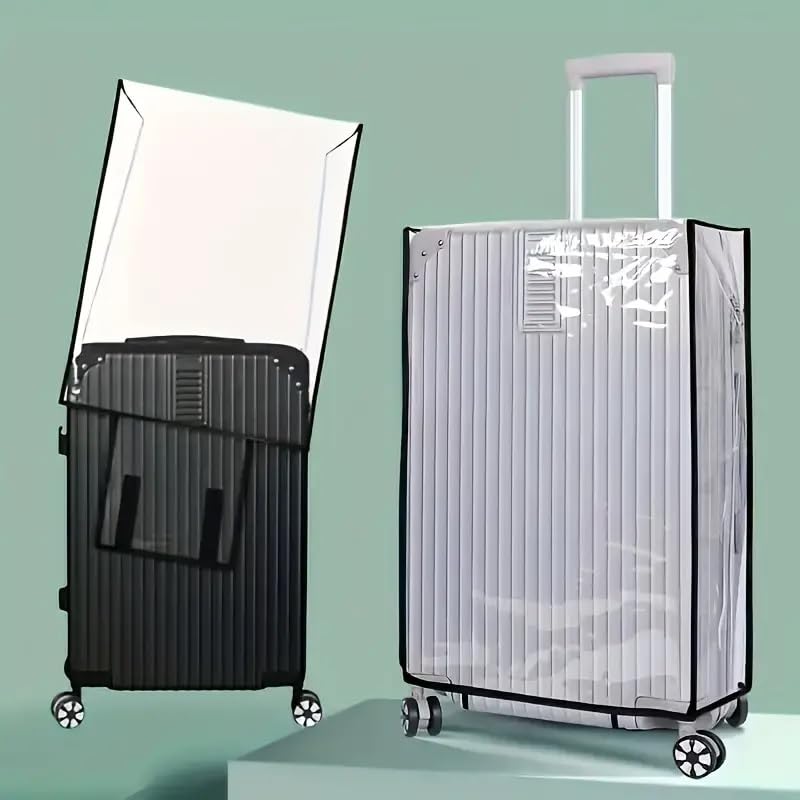 Suitcase Cover Large Size 24 inch – Transparent Travel Luggage Protector, Waterproof & Dustproof, Clear PVC Protective Bag Cover for Trolly Medium Luggage Covers Trolley case Travel Covers Suit case