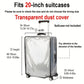 20 inch Trolley Bag Cover for Suitcases, Protective Luggage Cover for Travel, Waterproof Dustproof Zippered Clear PVC Suitcase Protector, Trolley Bag/Suitcase Bag Cover