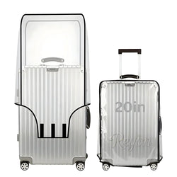 20 inch Trolley Bag Cover for Suitcases, Protective Luggage Cover for Travel, Waterproof Dustproof Zippered Clear PVC Suitcase Protector, Trolley Bag/Suitcase Bag Cover